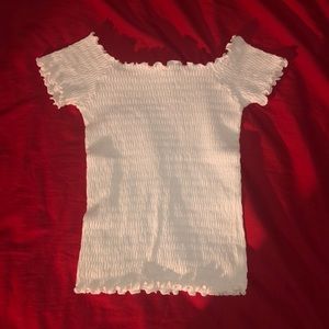 White off the shoulder top